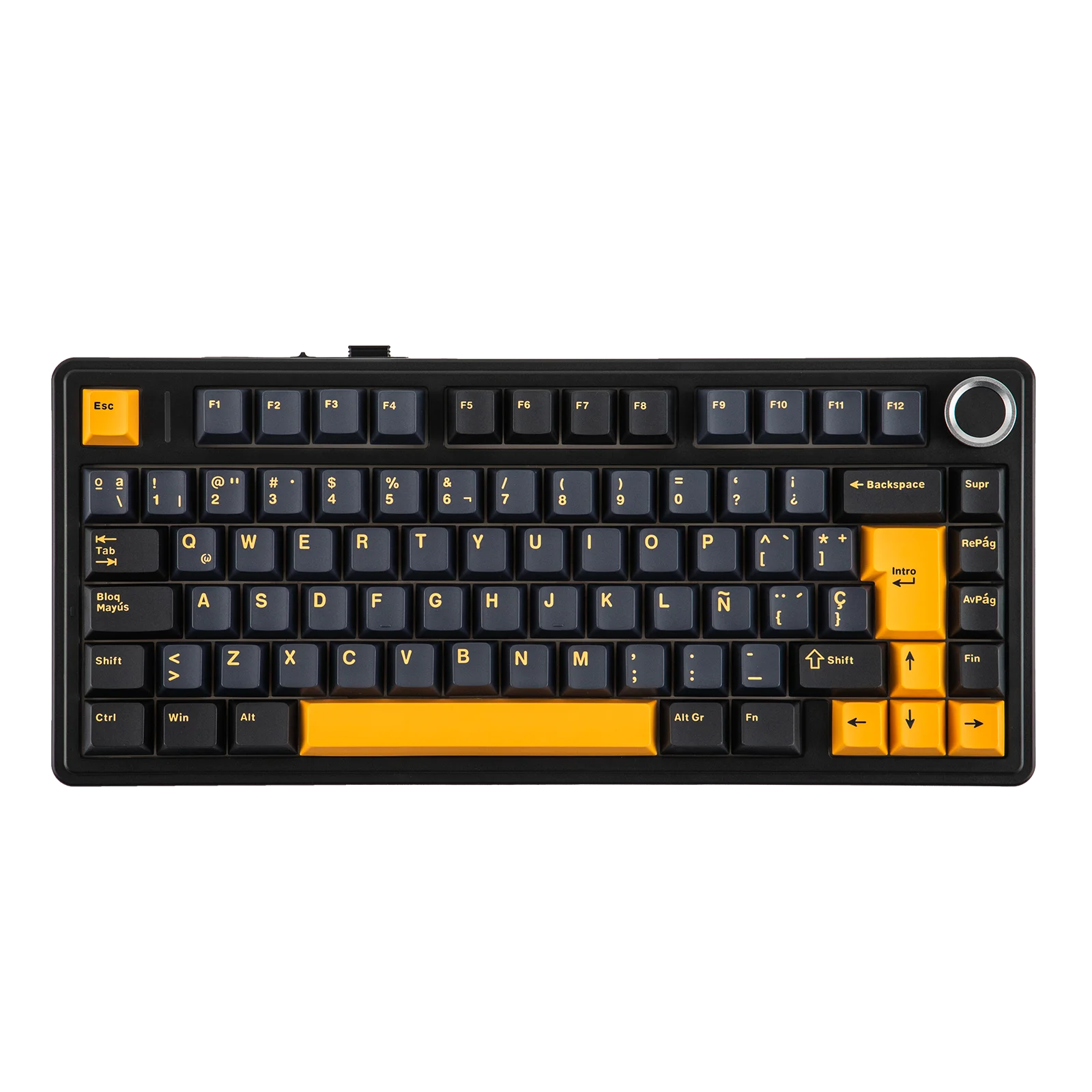 EPOMAKER AULA F75 ISO-ES 75% Spanish QWERTY Hot-Swap Gasket-Mounted Wired/Bluetooth/2.4GHz Wireless Mechanical Gaming Keyboard RGB Backlight