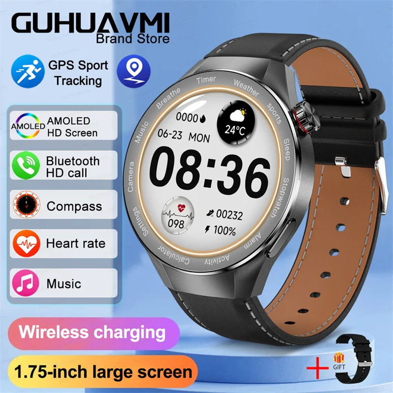2026New For fashion G5 Pro Smart Watch Men HD AMOLED Screen GPS Motion trajectory HeartRate Bluetooth Call 1.75" SmartWatch IP68