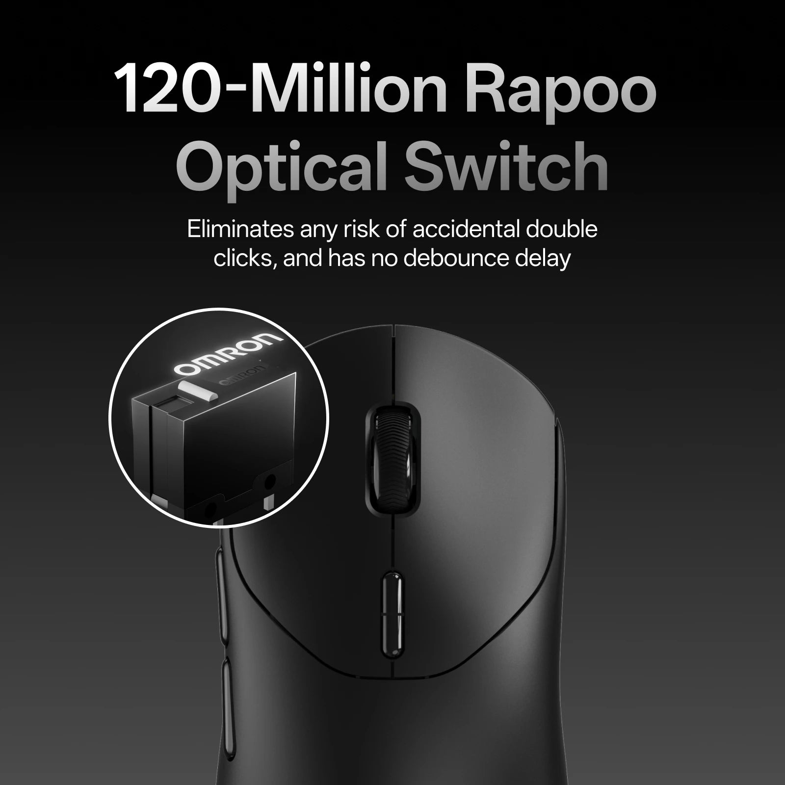 Rapoo VT2 MAX Wireless E-sports Gaming Mouse with 8K Polling Rate Optical Sensor Ergonomic Design 53g Lightweight for PC Latop