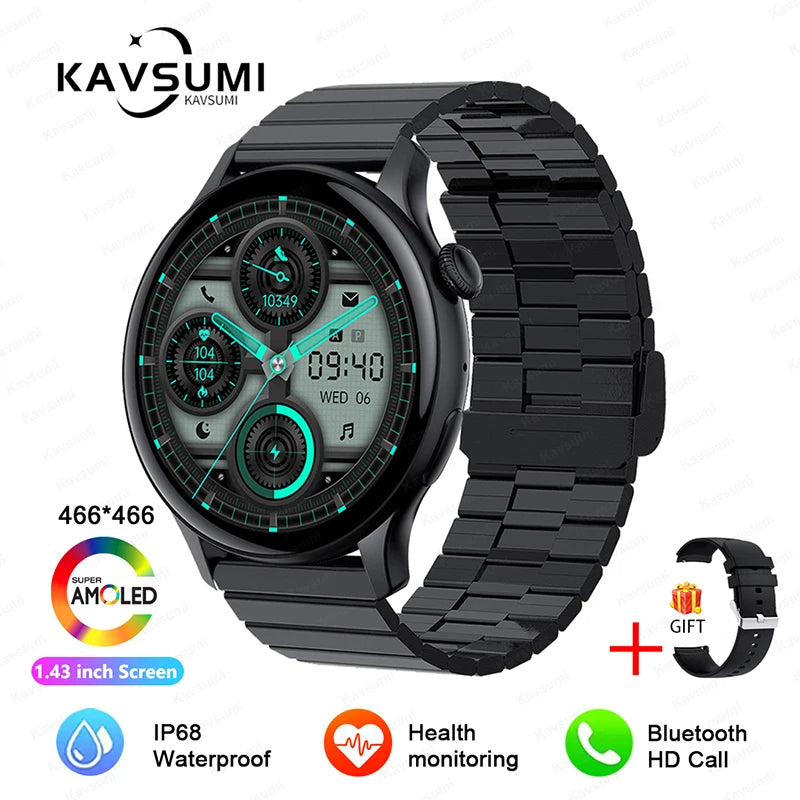 2025 NFC Smart Watch Amoled HD GPS Track Sports Heart Rate Bluetooth Call Waterproof Ladies Women Smartwatch For Women's Gift