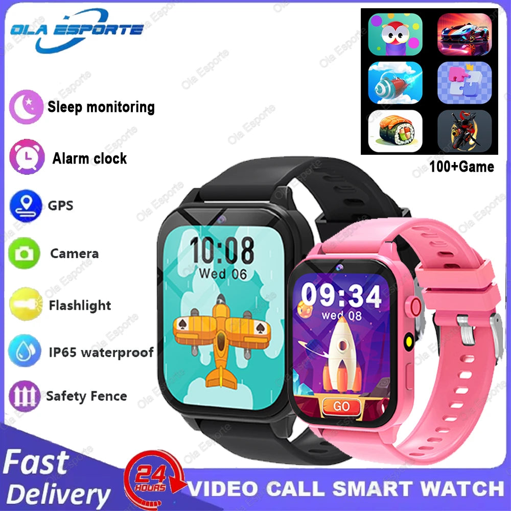Kids Smartwatch Game Flashlight Toy Waterproof Electronics Touch Screen HD Camera Alarm Children watch Boy Girl Birthday Gift