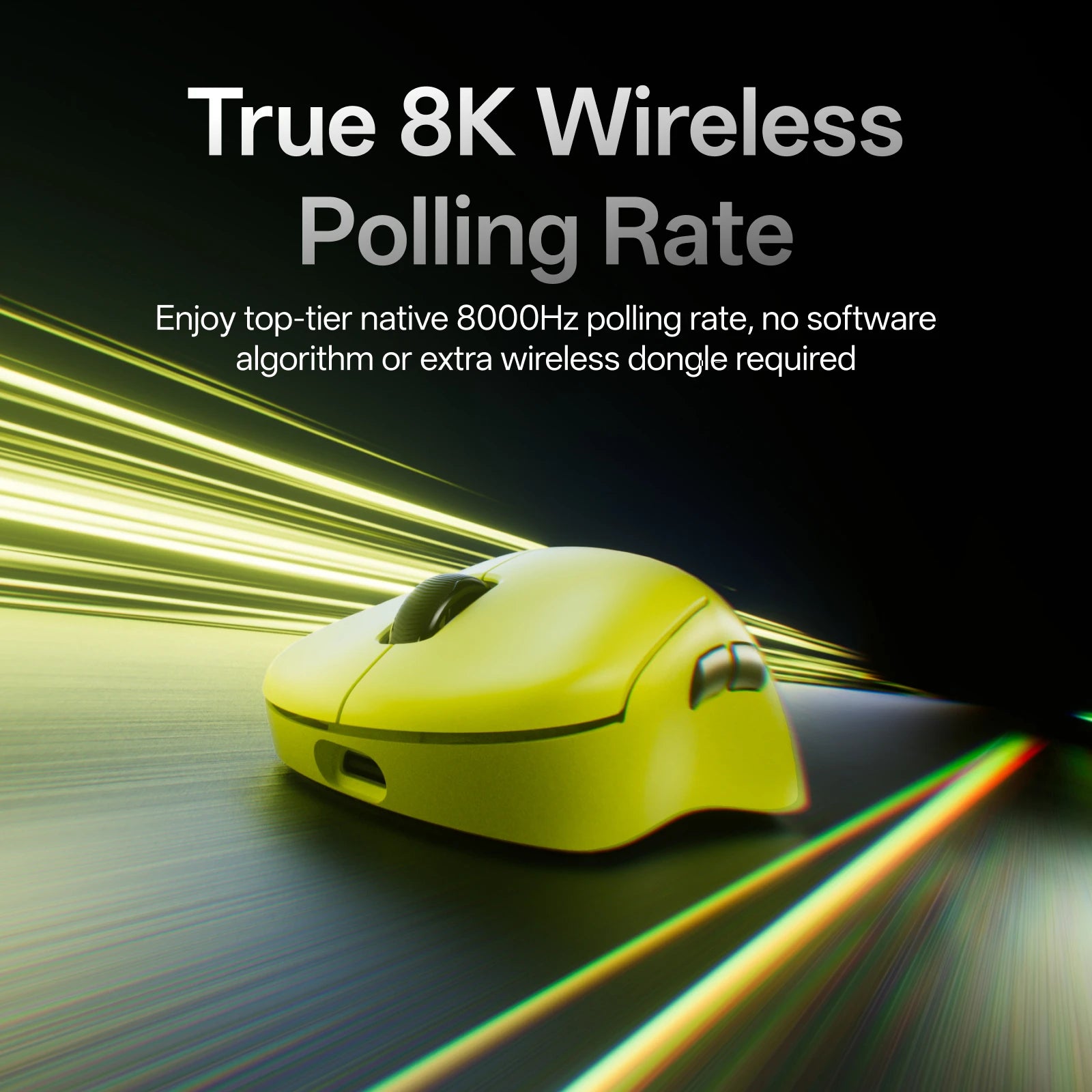 Rapoo VT3S /VT3S MAX GEN-2 Wireless Gaming Mouse True 8K Wireless Polling Rate 49g Ultra Lightweight Up to 750Hr Battery Life