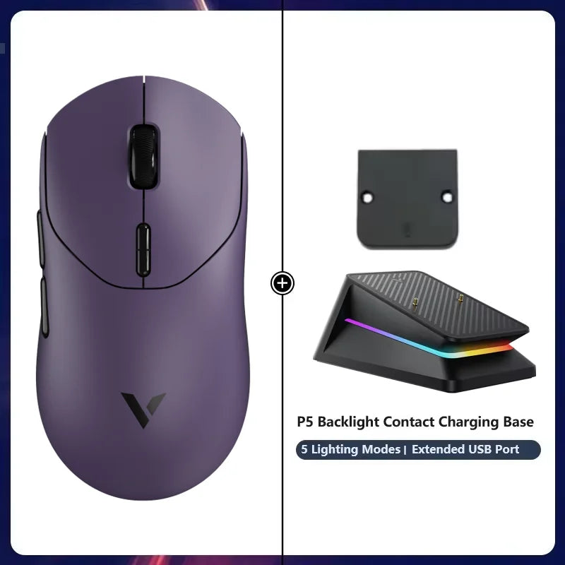 Rapoo VT2 Wireless Gaming Mouse True 8K Wireless Polling Rate Esports Grade 53g Lightweight 26000DPI Up to 500 Hr Battery Life