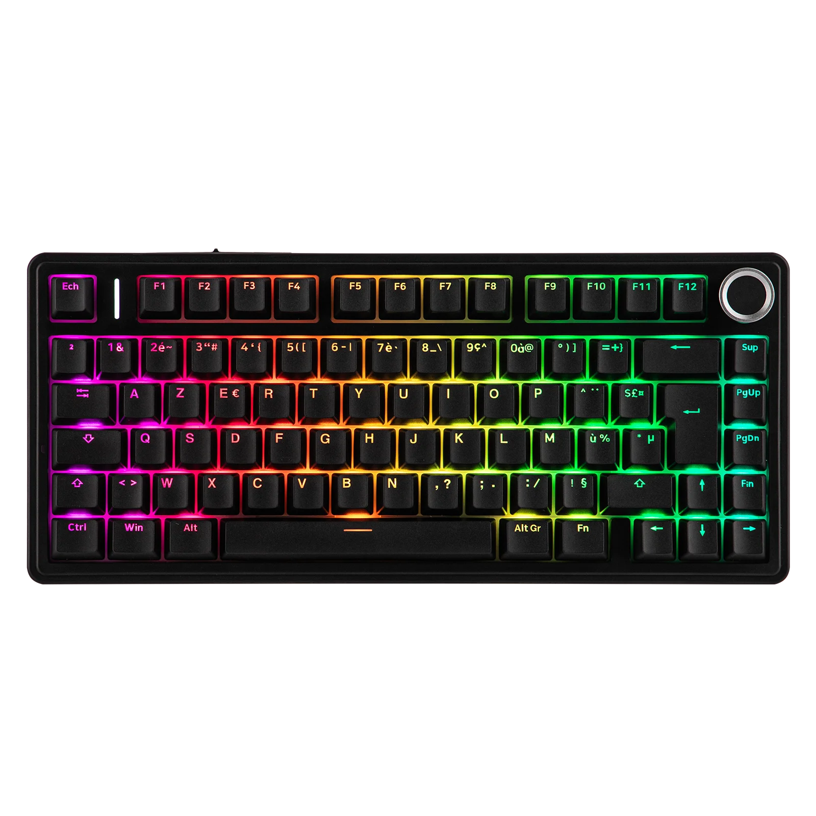 AULA F75 ISO-FR 75% AZERTY French Layout Wired/Bluetooth/2.4G Wireless Mechanical Gaming Keyboard RGB Backlighting 4000mAh Battery For Win/Mac