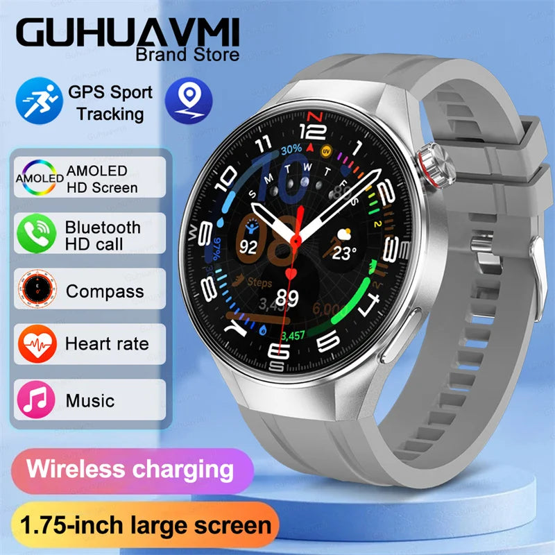 2026New For fashion G5 Pro Smart Watch Men HD AMOLED Screen GPS Motion trajectory HeartRate Bluetooth Call 1.75" SmartWatch IP68