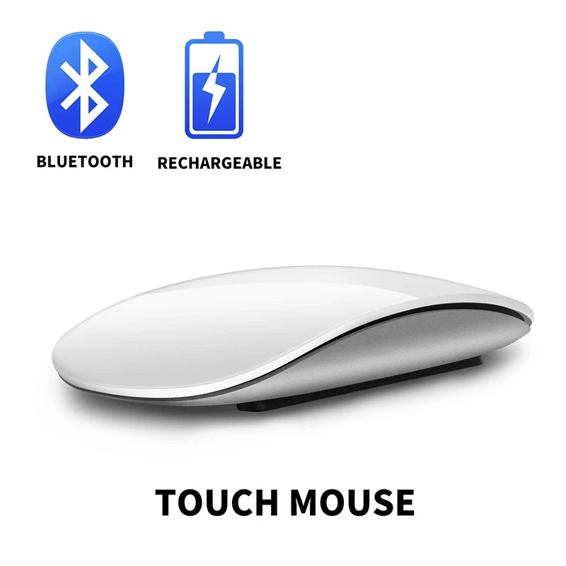 Bluetooth Wireless Mouse Rechargeable Silent Multi Arc Touch Mice Ultra-thin Magic Mouse For Laptop Ipad Mac PC Macbook