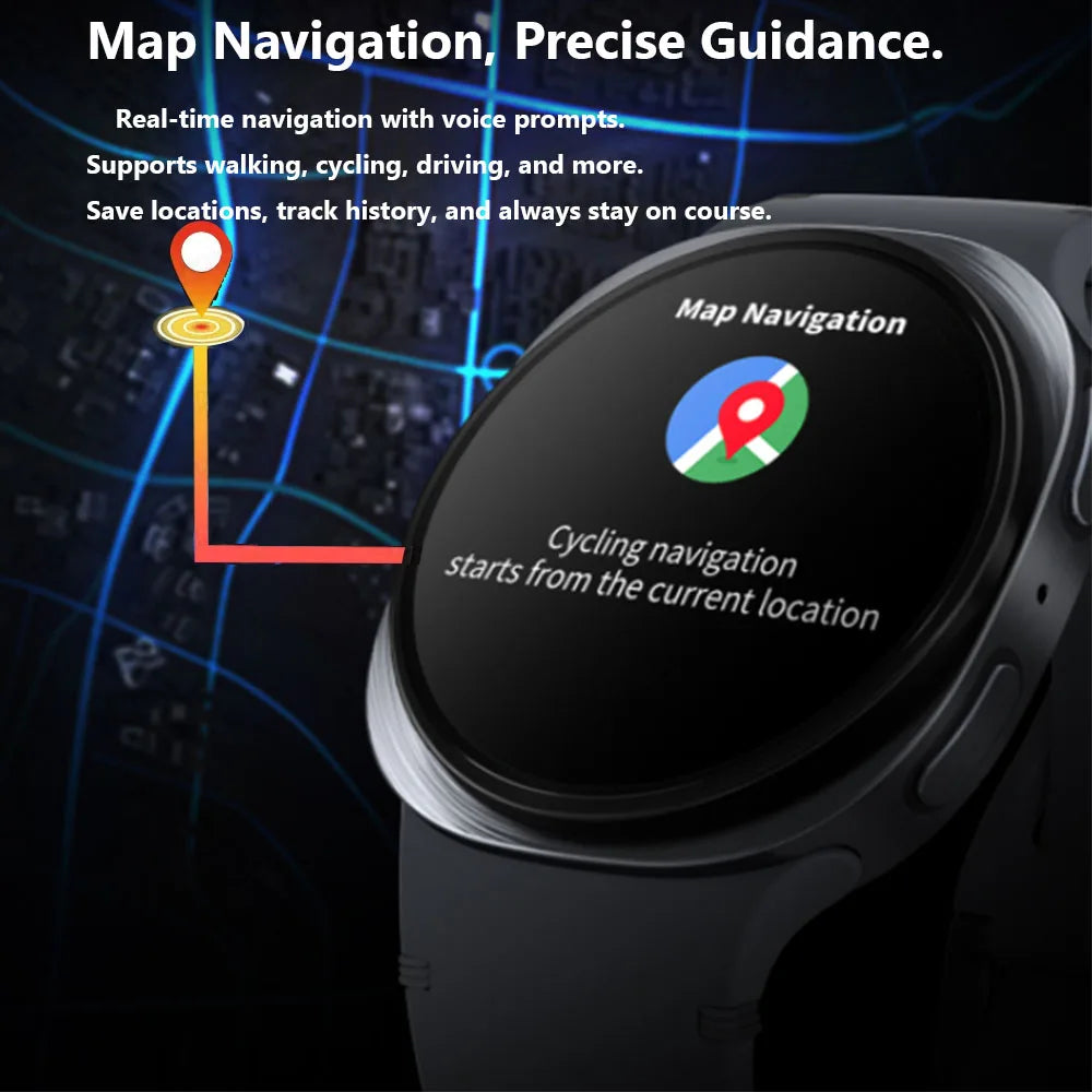 2025 New Smart Watch 8 Classic 46mm Ultra HD Screen ChatGPT GPS NFC Compass Clock Bluetooth Call Waterproof Smartwatch Men Women