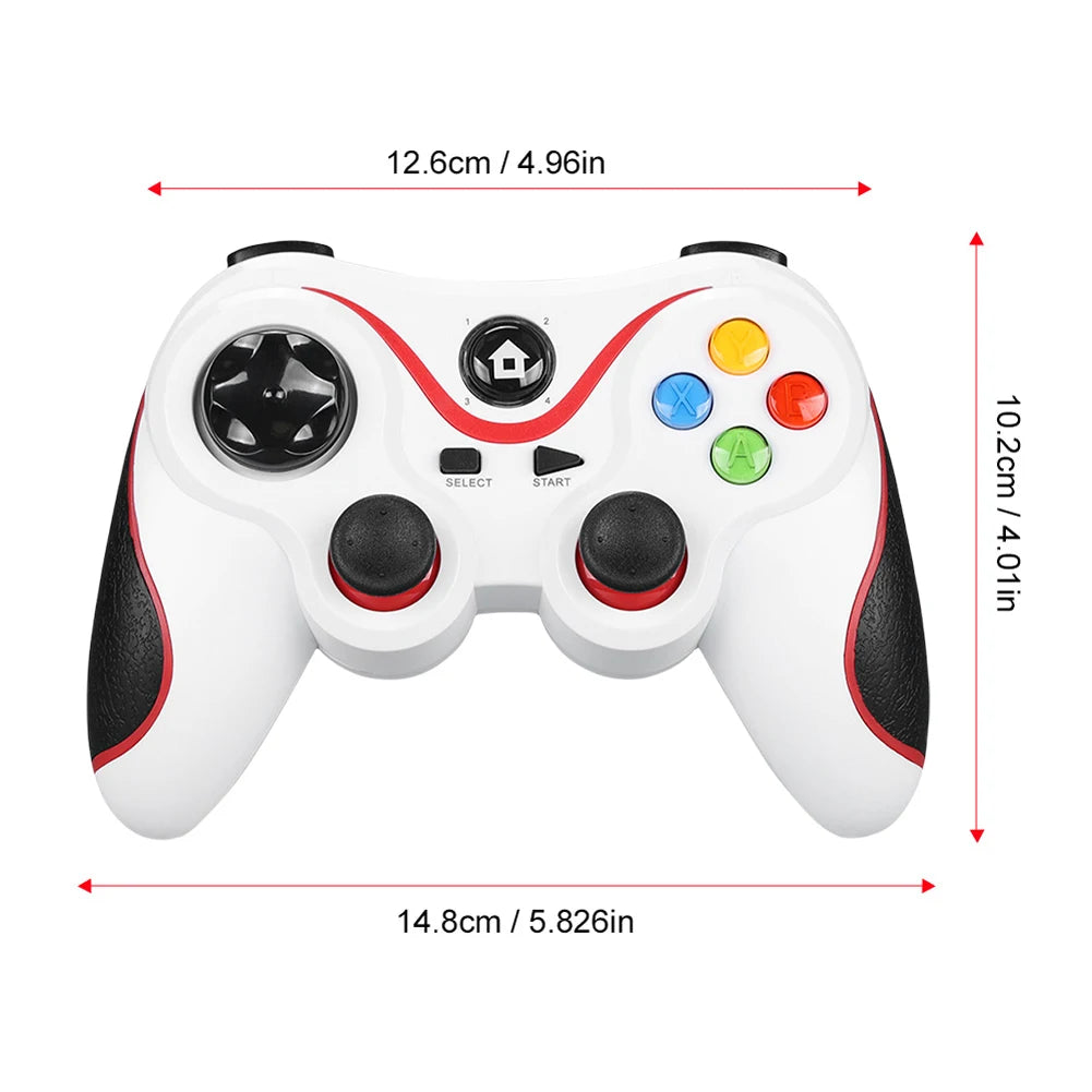 V8 2.4G Wireless Game Controller Gamepad Joystick Dual Vibration Controller Gamepad for Android/iOS/PC/PS3/Switch/Mobile Phone
