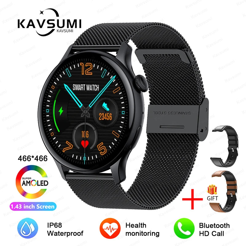 2025 NFC Smart Watch Amoled HD GPS Track Sports Heart Rate Bluetooth Call Waterproof Ladies Women Smartwatch For Women's Gift