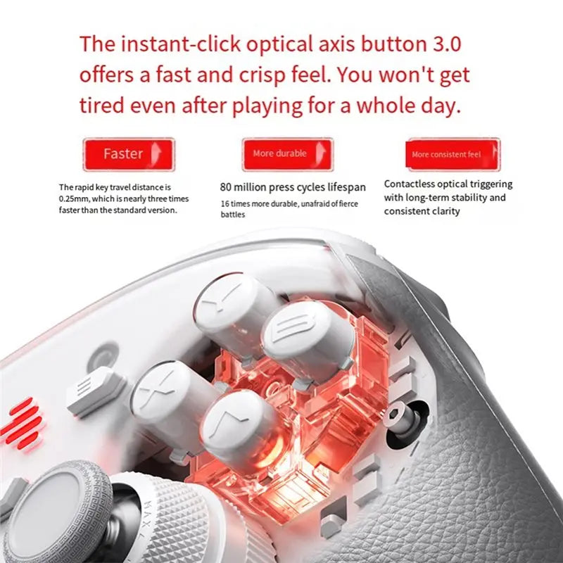 NEW-KP40 Wireless Gamepad 2000Hz Polling Adjustable TMR Joysticks Dual Vibrations Triggers Controller For PC Android IOS