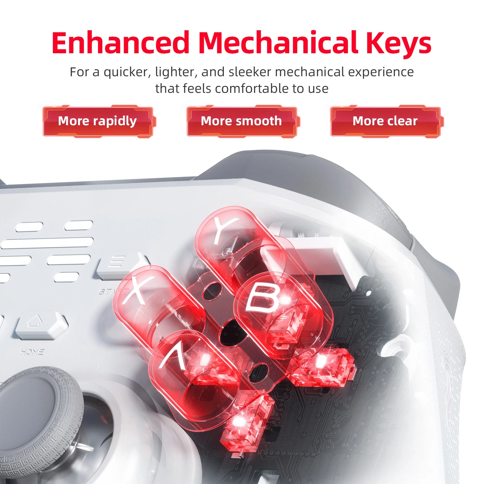 BEITONG Kunpeng20/ KP20 Wireless Gaming Controller TMR Joysticks Hall Effect Triggers Gamepad for PC/Switch/Switch 2/Phone