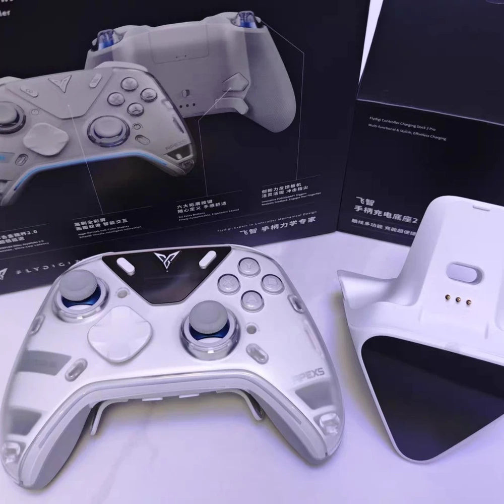 Flydigi Octoups Apex5 Game Controller Wireless Bluetooth Gamepad RGB Light Strip E-sports Performance Gamepad for Switch/PC Gift