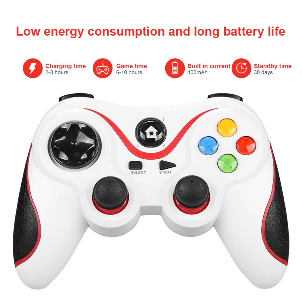 V8 2.4G Wireless Game Controller Gamepad Joystick Dual Vibration Controller Gamepad for Android/iOS/PC/PS3/Switch/Mobile Phone