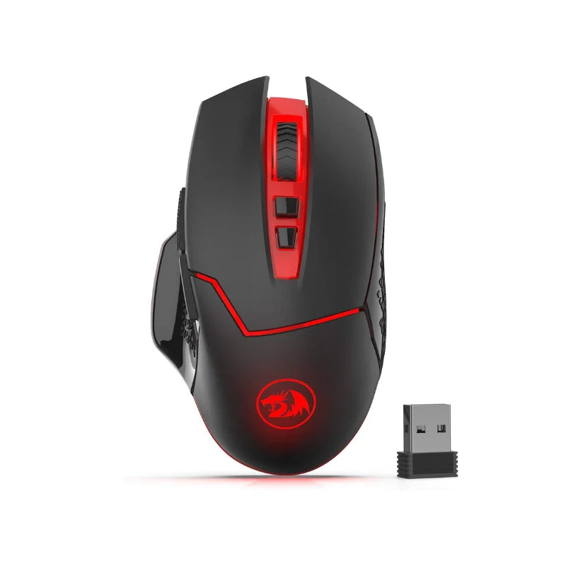 Redragon M690-1 2.4Ghz Wireless Gaming Mouse with DPI Shifting 2 Side Buttons 2400 DPI Ergonomic Design 8 Buttons-Black Mice