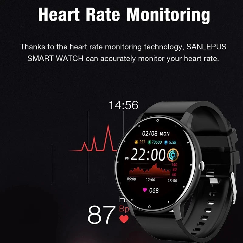 LIGE 2026 Smart Watch Women Men Ladies Gift Sport Fitness Men Watches Heart Rate Monitor Waterproof Smartwatch For Android IOS