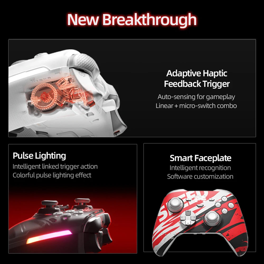 Beitong Kunpeng 70 Elite Wireless Controller with AI Control & Adaptive Triggers for Switch 2, PC, Mobile, and Teams