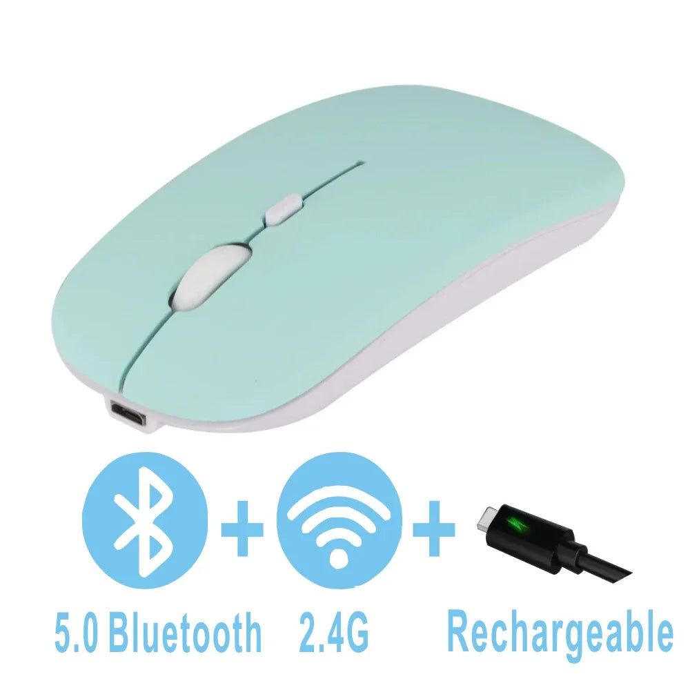 Rechargeable Bluetooth Mouse Wireless Dual Mode Electronics Silent Computer  gaming  Ergonomic Gamer 2.4 USB for PC Laptops