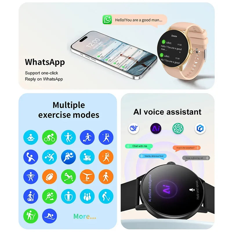 New DT M5 Smart Watch 4GB Memory 1.43-inch HD Screen Built-in Photo Album Local Album Video Sport Mode Bluetooth Call Smartwatch