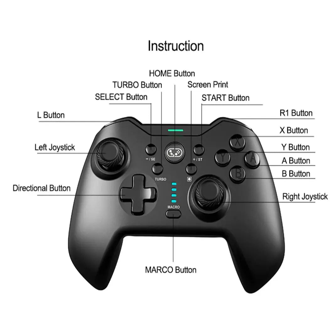 Saitake Programmable Wireless Controller for Switch/Lite/OLED/PC/IOS/Andriod Joystick with Paddles, Back Buttons,Wake-up,Turbo
