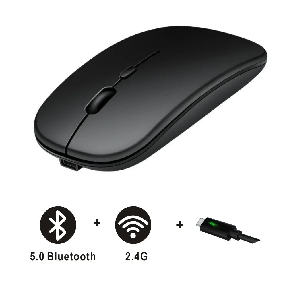 Rechargeable Bluetooth Mouse Wireless Dual Mode Electronics Silent Computer  gaming  Ergonomic Gamer 2.4 USB for PC Laptops