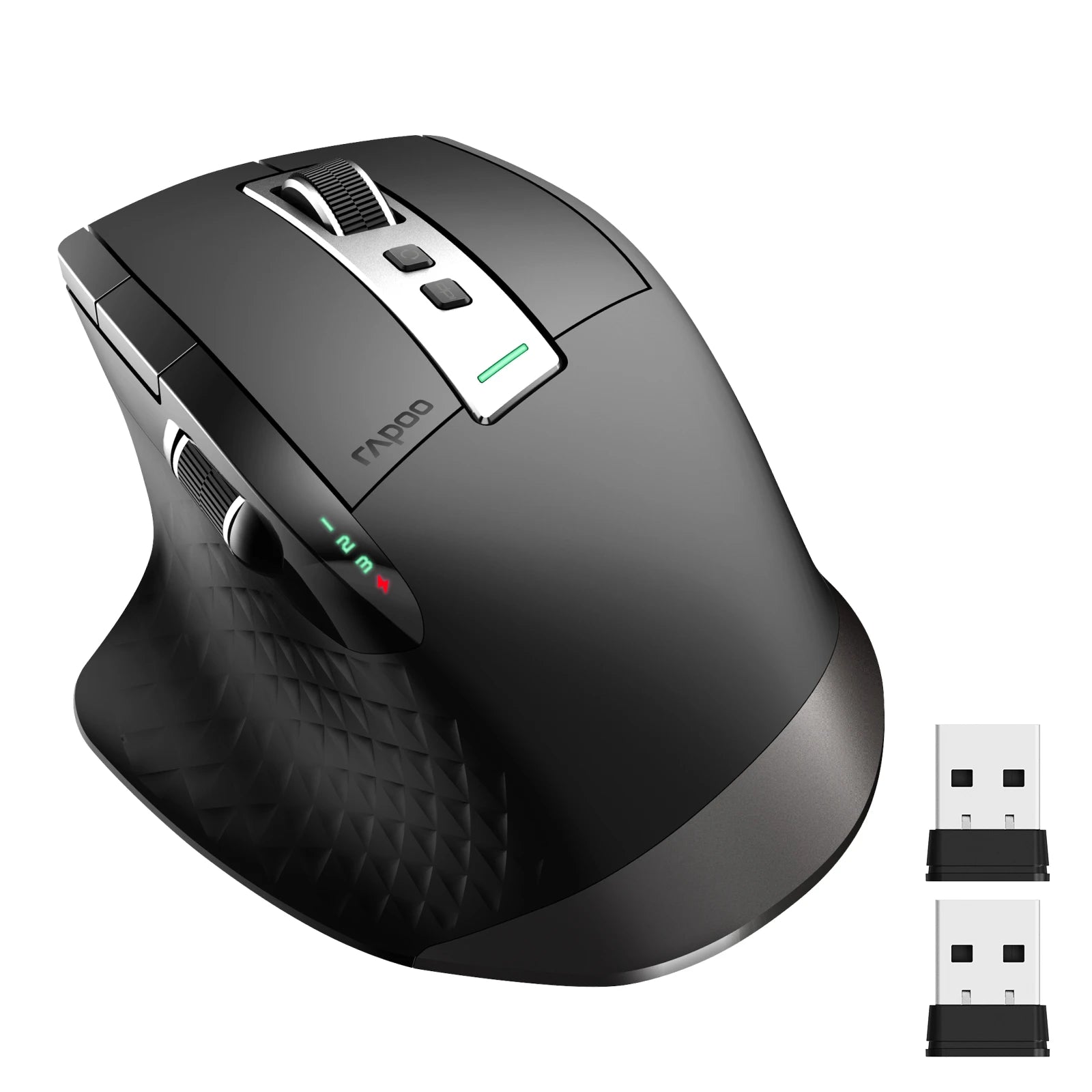 Rapoo 2026 New MT710L Multi-mode Rechargeable Wireless Mouse Ergonomic 4000 DPI Bluetooth Mouse Easy-Switch Up to 4 Devices