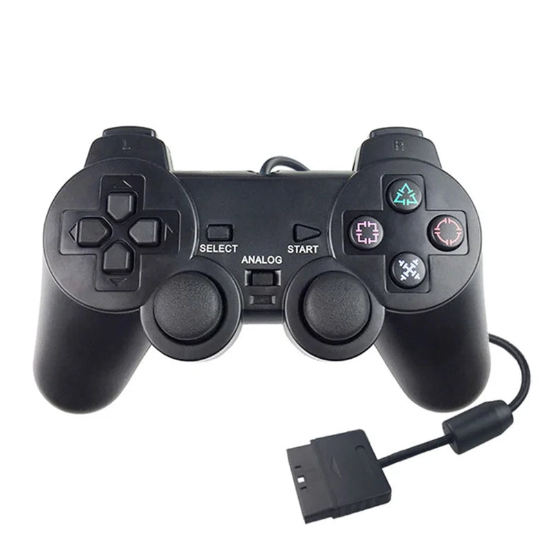 Transparent Blue Color For PS2 Wired Controller With Dual vibration