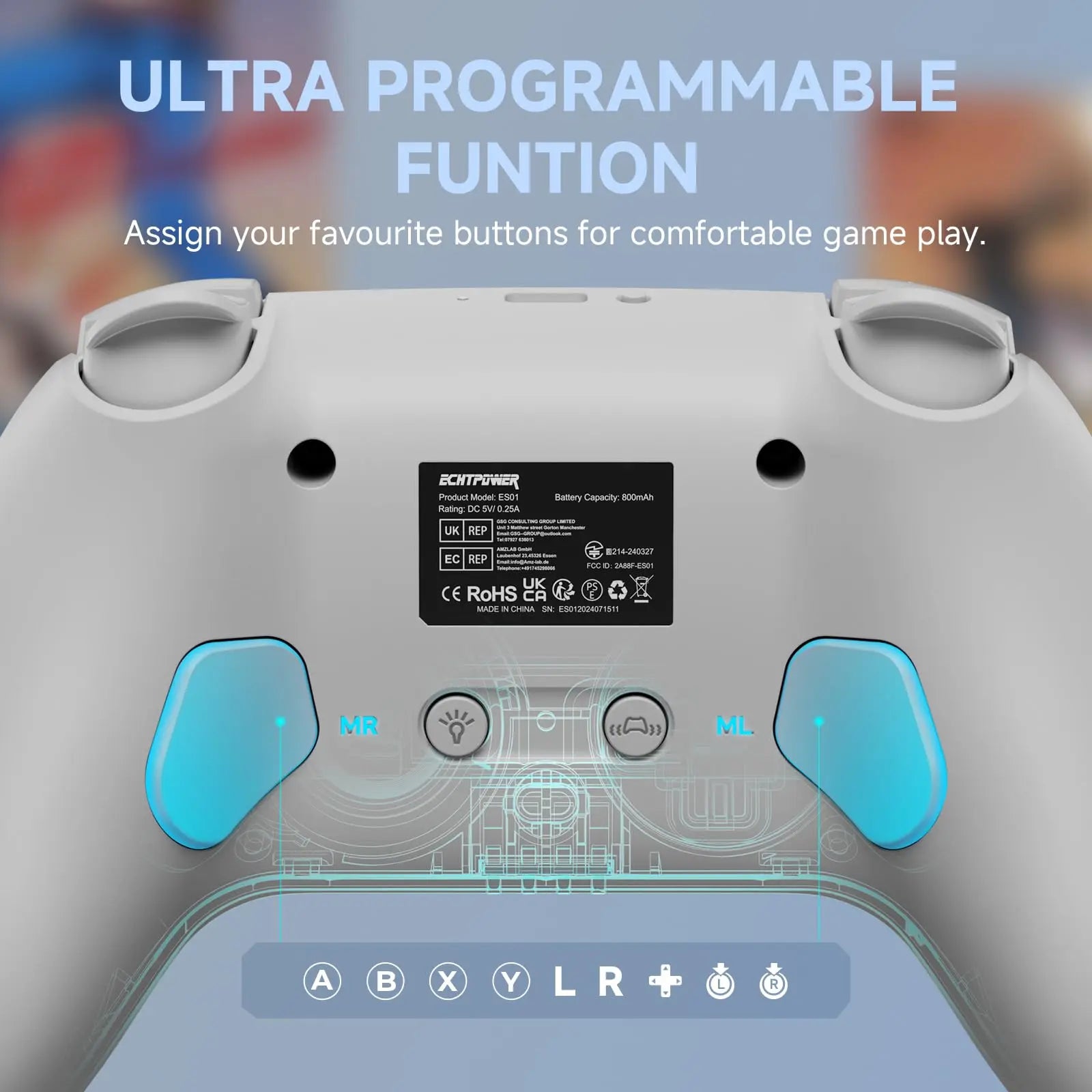 ECHTPower Wireless Game Controllers for Nintendo Switch/Switch Lite/OLED Hall Effect String Controller with Switch2 Support