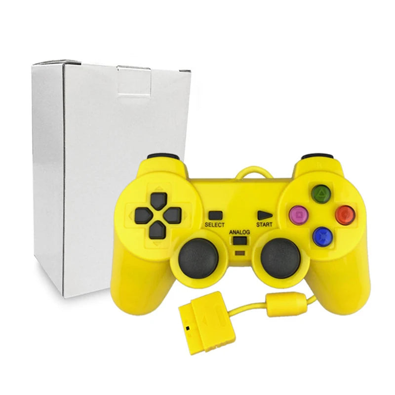 Transparent Blue Color For PS2 Wired Controller With Dual vibration