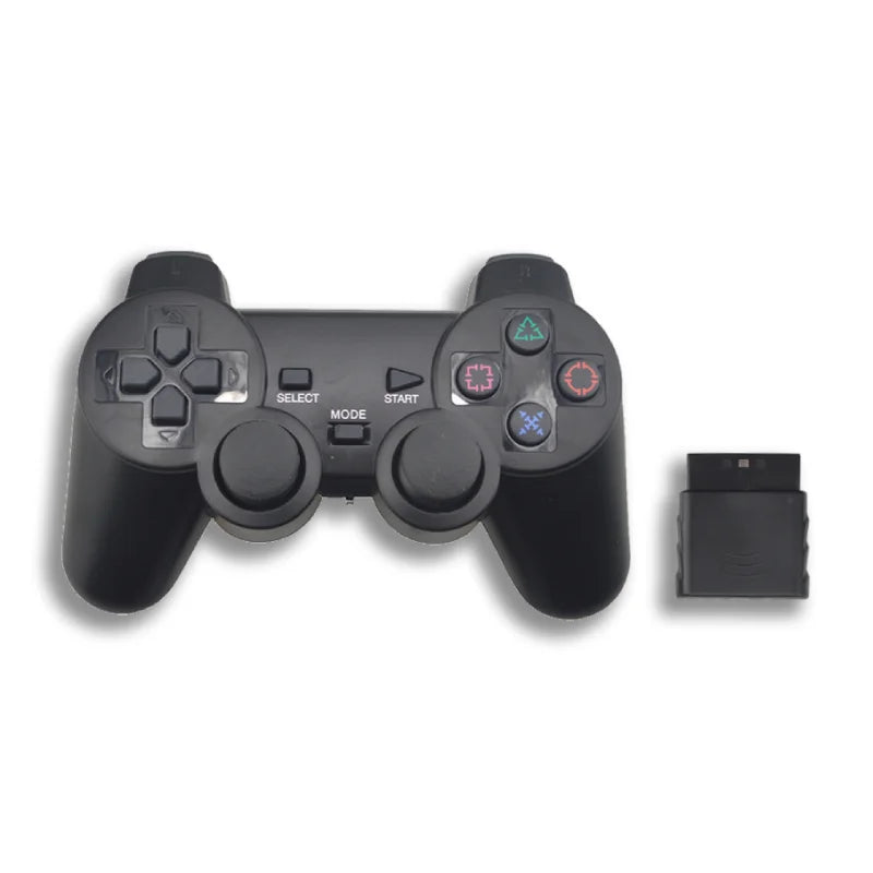 1/2Pack Wireless Controller 2.4G Dual Vibration For PS2/PSONE/PSX  Black Remote Controllers Gamepad For PlayStation 2 Console