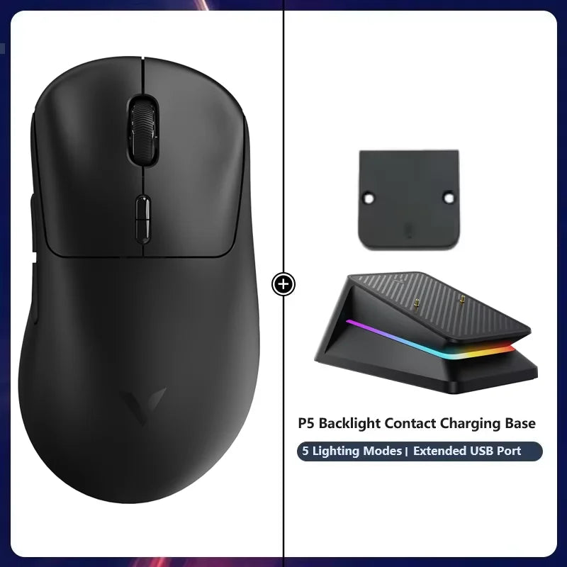 Rapoo VT3 /VT3 MAX Wireless Gaming Mouse True 8K Wireless Polling Rate 53g Lightweight Up to 750Hr Battery Life Macro Enabled