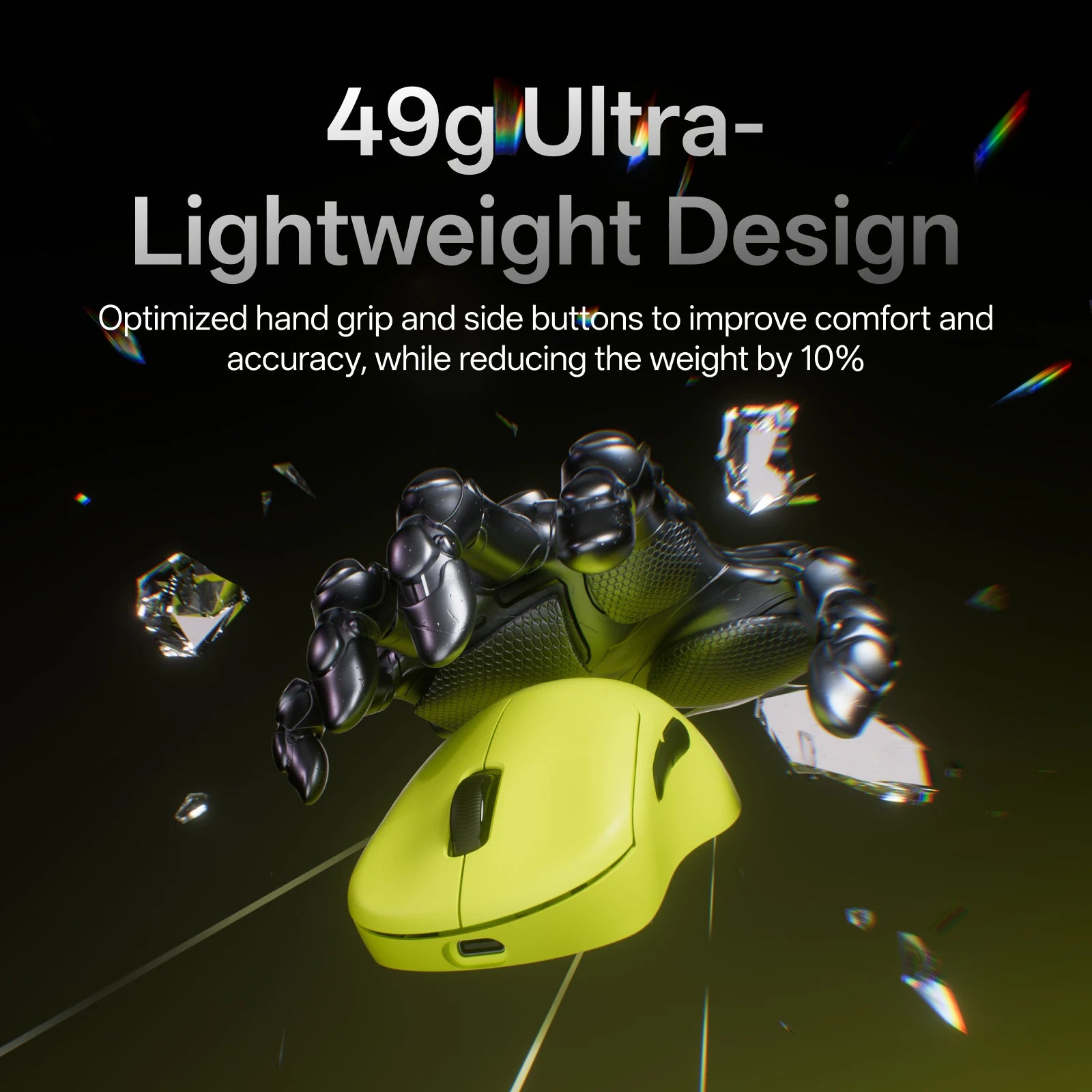 Rapoo VT3S /VT3S MAX GEN-2 Wireless Gaming Mouse True 8K Wireless Polling Rate 49g Ultra Lightweight Up to 750Hr Battery Life