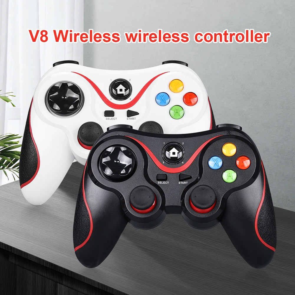 V8 2.4G Wireless Game Controller Gamepad Joystick Dual Vibration Controller Gamepad for Android/iOS/PC/PS3/Switch/Mobile Phone