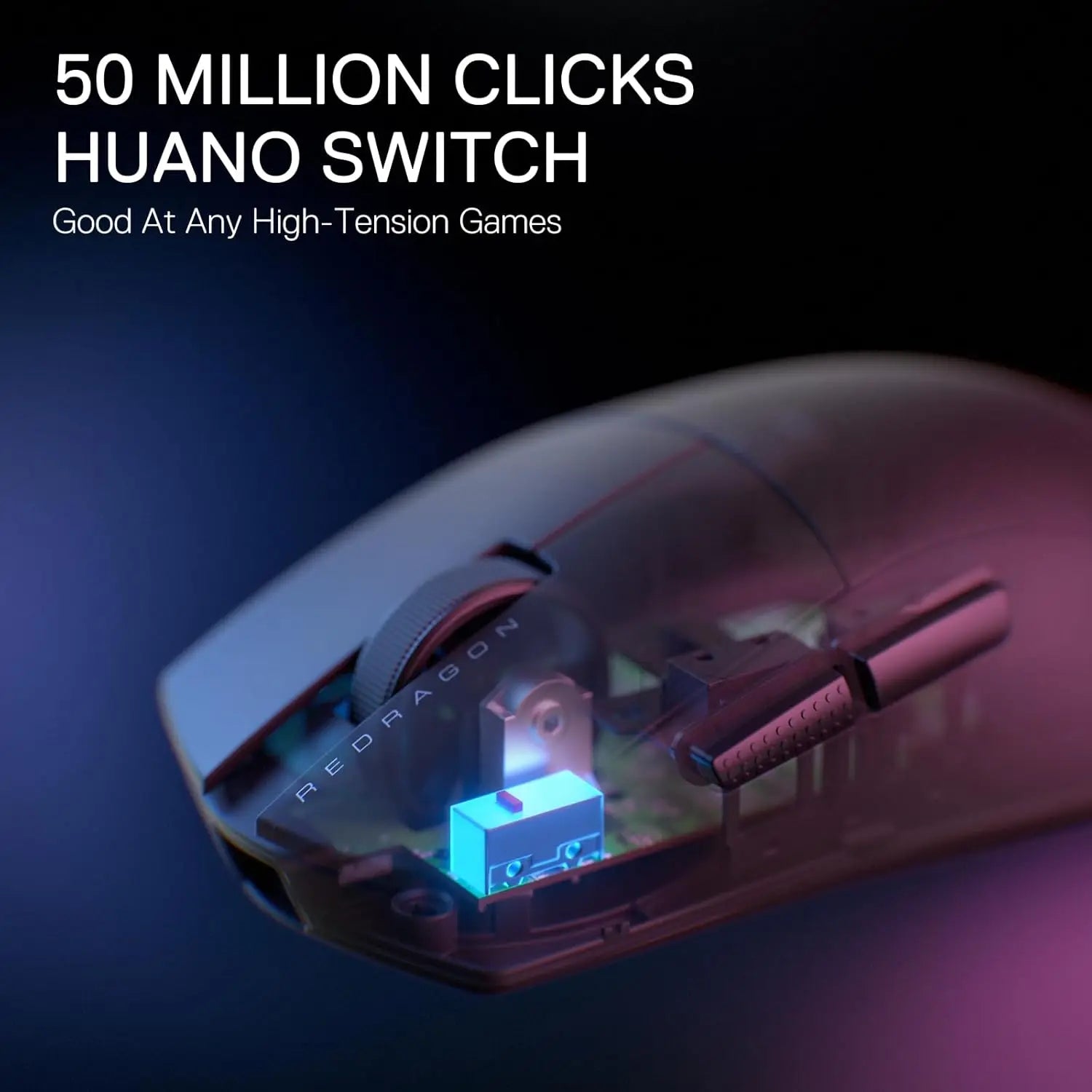 Redragon M916 STD 3-Mode Wireless Gaming Mouse, 49G Ultra-Light 24K DPI Mice w/Ergonomic Natural Grip Build