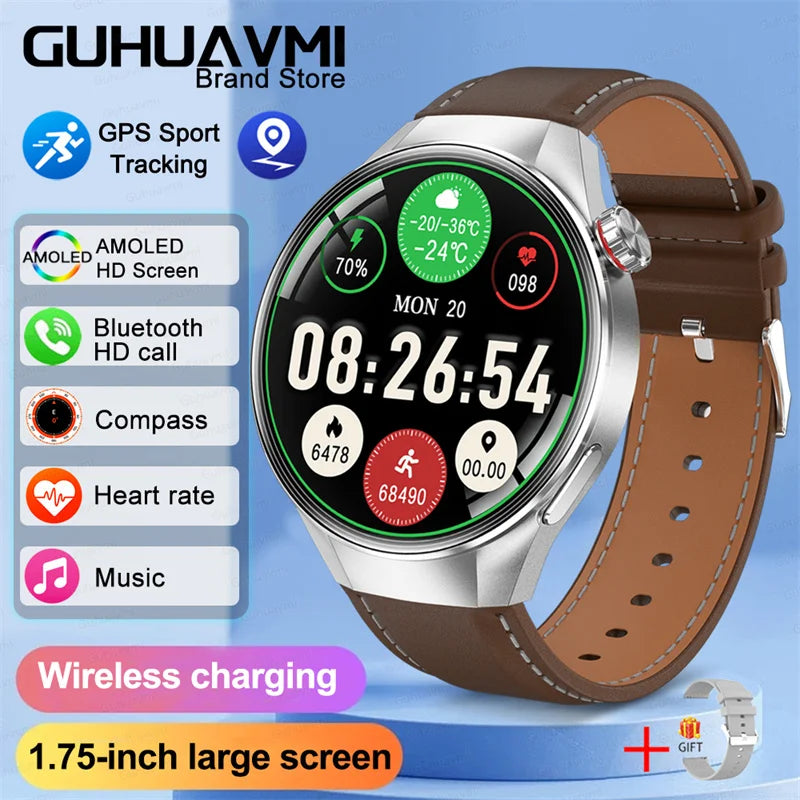 2026New For fashion G5 Pro Smart Watch Men HD AMOLED Screen GPS Motion trajectory HeartRate Bluetooth Call 1.75" SmartWatch IP68