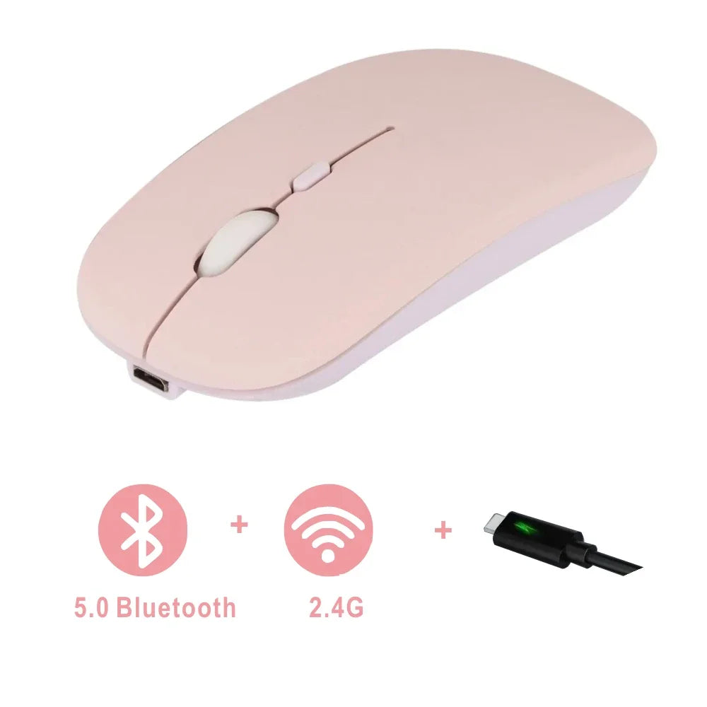 Rechargeable Bluetooth Mouse Wireless Dual Mode Electronics Silent Computer  gaming  Ergonomic Gamer 2.4 USB for PC Laptops