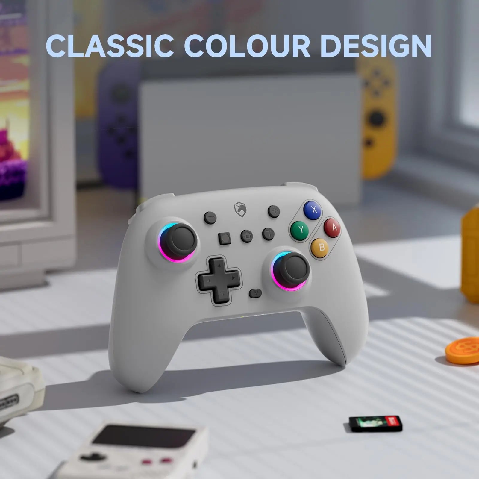 ECHTPower Wireless Game Controllers for Nintendo Switch/Switch Lite/OLED Hall Effect String Controller with Switch2 Support