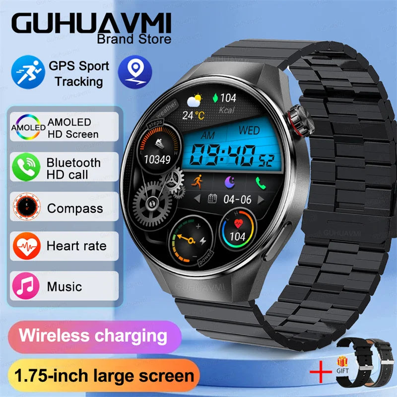 2026New For fashion G5 Pro Smart Watch Men HD AMOLED Screen GPS Motion trajectory HeartRate Bluetooth Call 1.75" SmartWatch IP68