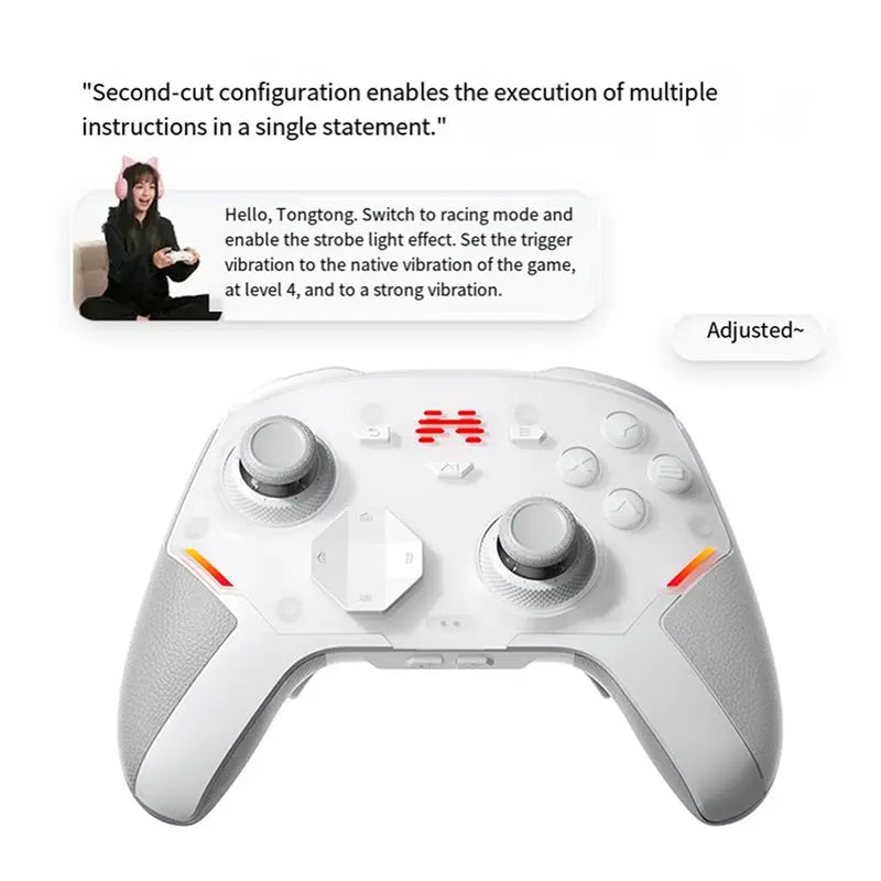 NEW-KP40 Wireless Gamepad 2000Hz Polling Adjustable TMR Joysticks Dual Vibrations Triggers Controller For PC Android IOS