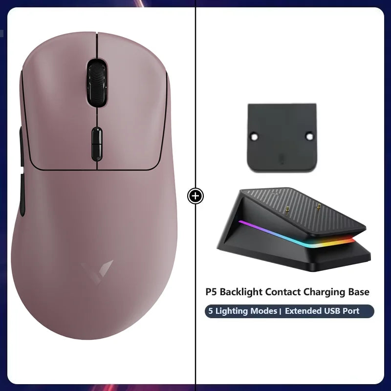 Rapoo VT3 GEN-2 Wireless Gaming Mouse True 8K Wireless Polling Rate 53g Ultra Lightweight Up to 750Hr Battery Life Macro Enabled