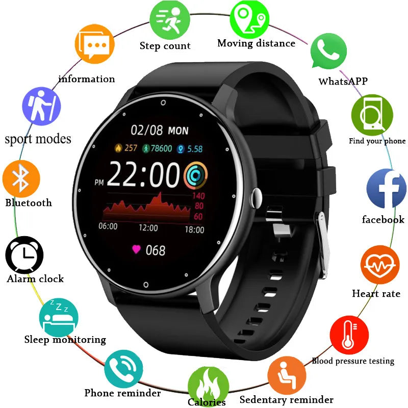 NEW ZL02 Men Smart Watch Heart Monitor Wireless Call Fitness IP68 Waterproof Sports Women Smartwatch for IOS Android Phones 2025