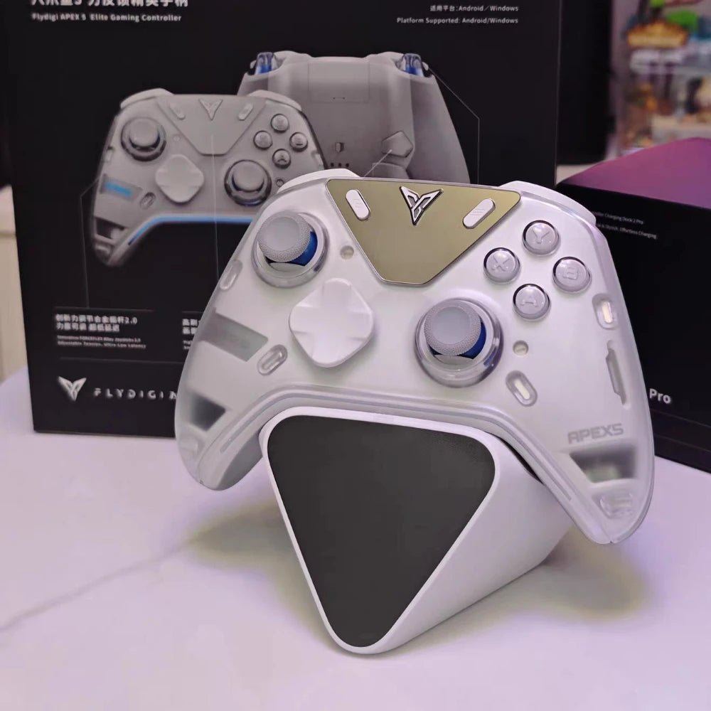 Flydigi Octoups Apex5 Game Controller Wireless Bluetooth Gamepad RGB Light Strip E-sports Performance Gamepad for Switch/PC Gift