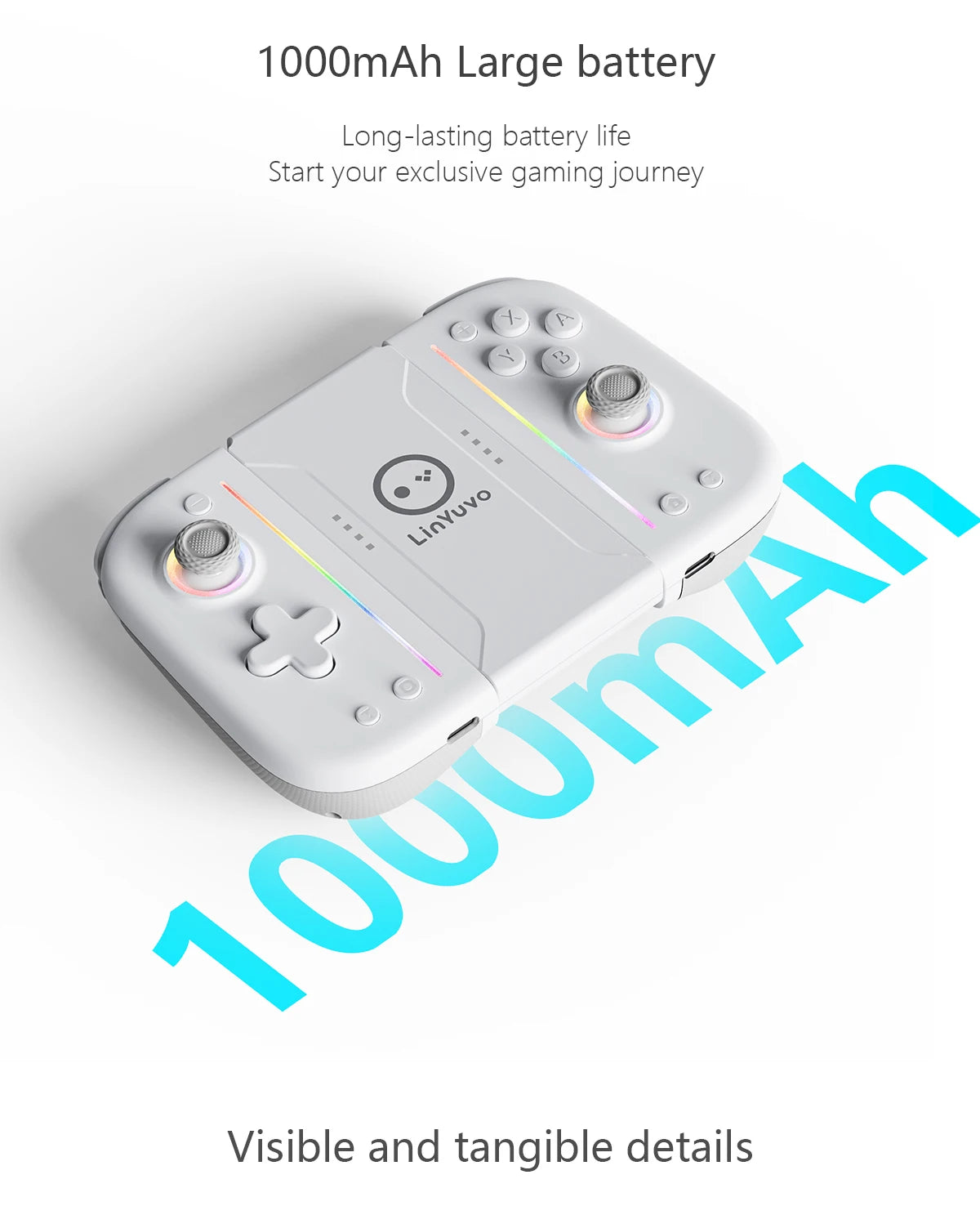 LinYuvo Wireless Switch Controller KS52 for Nintendo NS/OLED,Wireless Joypad Controller with Adjustable Vibration&Large Battery