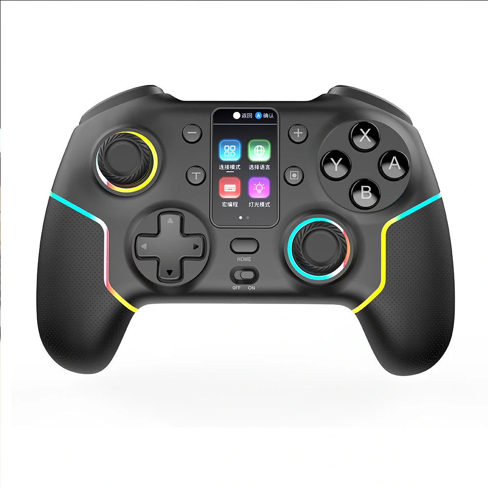 STK-7052 BT Wireless Android Game Controller Intelligent Screen RGB Lighting Six Axis Joystick Switch Mobile Phone PC