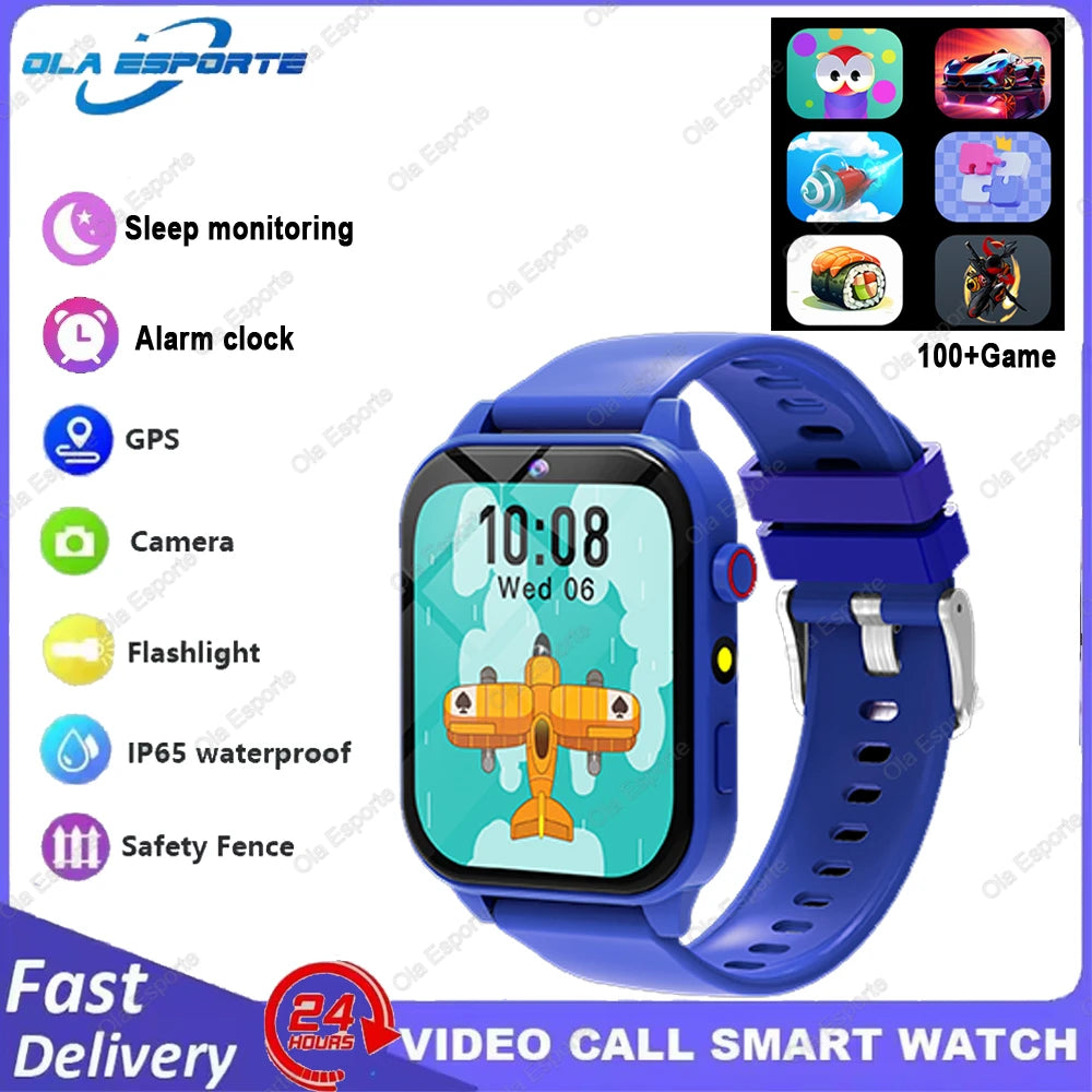 Kids Smartwatch Game Flashlight Toy Waterproof Electronics Touch Screen HD Camera Alarm Children watch Boy Girl Birthday Gift