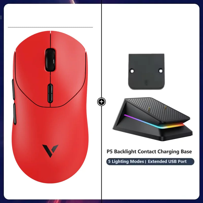 Rapoo VT2 Wireless Gaming Mouse True 8K Wireless Polling Rate Esports Grade 53g Lightweight 26000DPI Up to 500 Hr Battery Life