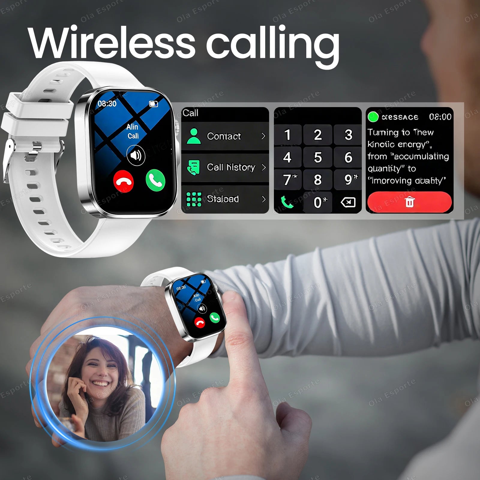 New 2.01'' HD Screen Fashion Flashlight Smart Watch Women Waterproof Sport Watches BT Call Health Monitoring Men Smartwatch 2026